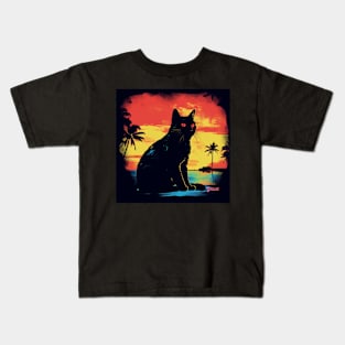 Retro Cat Shirt Kids T-Shirt